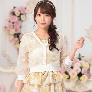 LIZ LISA Hime Gyaru sunflower applique cardigan